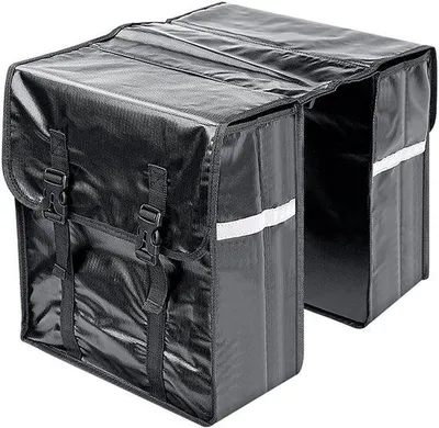 Produktbild von Doppelte Fahrradtasche 29L – Doppelte Fahrradtaschen wasserdicht – reflektierend – großes Volumen – Fahrradtasche für Einkäufe & Pendeln – Schwarz