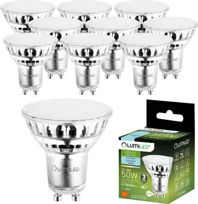 A collection of LED light bulbs and their packaging.