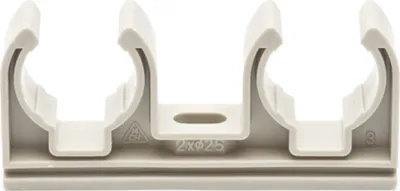 Obrázek produktu pro 50x dvojitá svorka na trubky 16mm držák trubek Clipser svorka na trubky svorka na trubky