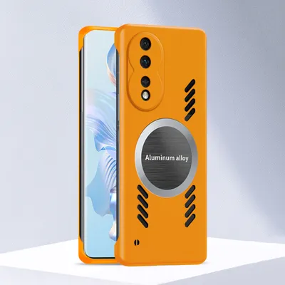 Produktbild von Honor 80 Hülle, Frameless PC Matt Kühlabdeckung Loch Wärmeableitung Schutzhülle für Honor 80 Orange