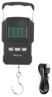 Productafbeelding van Elektronische weegschaal met meetlint, draagbaar, LCD-display, geschikt voor de keuken, 75 kg, voor thuisgebruik