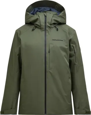 Imagen del producto de Chaqueta impermeable y aislante Peak Performance para hombre, color burdeos, modelo HIPE 2L, color verde musgo: Talla S