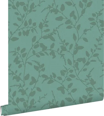 Zdjęcie produktu dla ESTAhome Tapeta motyw liścia petrol blue 53 cm x 10.05 m
