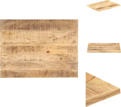 Image de vidaXL Plateau de table en bois massif Mango 25-27 mm 70x60 cm - Plateaux de table