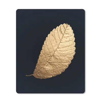 Produktbild von MuchoWow® Mauspad Mousepad Gold - Blätter - Schwarz - Pflanzen - Luxus - Natur 30x40 cm - Mousepads - Maus Mat - Pad - Mausunterlage - Mausmatten