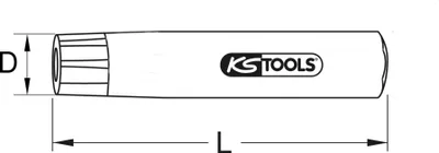 Immagine prodotto di KS Tools 129.2305 Punzone per artigianato Rosso