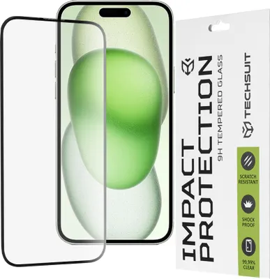 Obrázek produktu pro Techsuit 111D Full Cover / celopolepené tvrzené sklo - iPhone 15 Plus - Černá