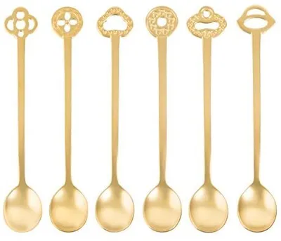 Zdjęcie produktu dla Sambonet Set 6 Partylöffel Oriental/PVD Gold 52649G02