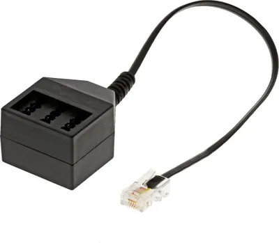 Produktbild von Helos 014171 Helos Adapter RJ45 8P4C Stecker TAE NFN Kupplung schwarz