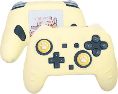Obrázok produktu pre Silikónový ochranný obal pre herný ovládač Nintendo Switch 2 Pro – žltý