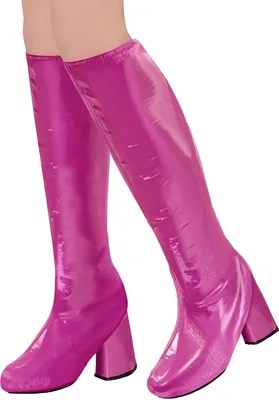 Produktbild von Retro-Stiefel 60er Jahre Kniestiefel für Damen pink - Einheitsgröße
