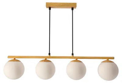 Immagine prodotto di Lampada a sospensione sopra il tavolo da pranzo CARRINE - 4xE14, 40W, marrone / bianco