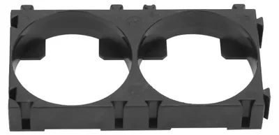 Image de 50 supports pour batteries lithium-ion 26650 à double compartiment, boîtier en plastique de 56,5 x 29 x 8,7 mm, comprenant des supports et des plaques de connexion