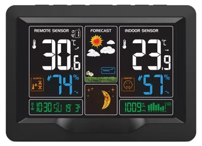 Elektronisches Thermometer und Wetterstation TERDENS Modell 3786 für Innen und Außen