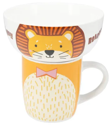Obrázok produktu pre Darčeková sada pre deti: porcelánová miska a hrnček, 600 ml + 360 ml, sada 2 ks