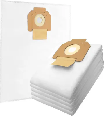 A stack of white vacuum cleaner bags with cardboard attachments.