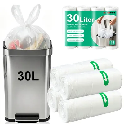 Immagine prodotto di Contenitore per rifiuti da 30 litri, in plastica, con maniglia e coperchio a ribalta, ideale per lo smaltimento dei rifiuti