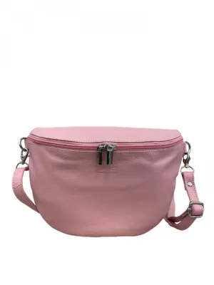 Produktbild von C7015 Cinino Bauchtasche Gürteltasche Ledertasche mit abnehmbaren Lederriemen Altrosa