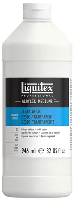 Produktbild von Liquitex 7632 Professional Gesso - Transparent Acrylmedium, Acryl 946ml-Transparent, klares Gesso-946 ml Flasche