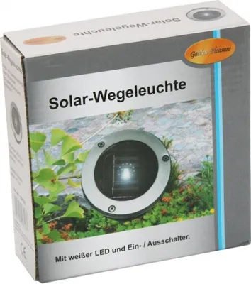 Produktbild von Solar-Wegeleuchte Solar Lampe Wegleuchte Outdoor Edelstahl 1 LED weiß 3,5 cm