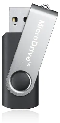 Produktbild von 4 GB USB 2.0 Stick Flash USB Drive Swivel USB Flashdrive Speicherstick Memorystick Farbe: Schwarz