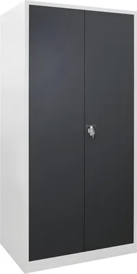 Produktbild von ADB Flügeltürenschrank mit 4 Fachböden (BxHxT) 920 x 1950 x 600 mm Lichtgrau / Anthrazitgrau