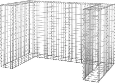Produktbild von Gabionenwand für Mülltonnen Verzinkter Stahl 180x100x110 cm