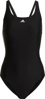 Produktbild von adidas Damen Mid 3-Stripes Badeanzügo schwarzWhite 40 Swimming Athletic Sports