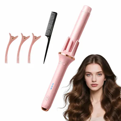Produktbild von INF Automatischer rotierender Lockenstab: Ionentechnologie für lang anhaltende Locken Rosa 32 mm