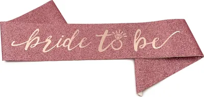 Produktbild von Oblique Unique Schärpe Bride To Be mit Glitzereffekt für JGA Junggesellinnenabschied Hen Party Hochzeit roségold