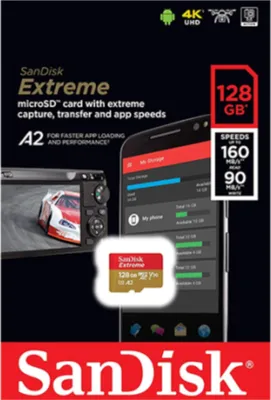 Produktbild von SanDisk Extreme Micro/SDXC 128 GB 190 MB/s A2