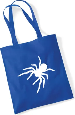 Produktbild von Huuraa Jutebeutel Spinne Silhouette 10 Liter Bright Royal Baumwolle Tasche Geschenkidee