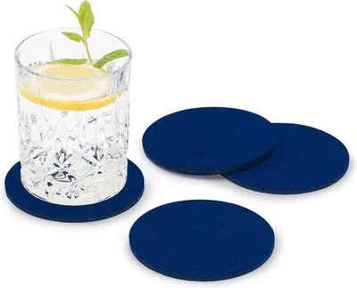 Image de Vilte - Sous-verres bleu foncé, lot de 8 sous-verres