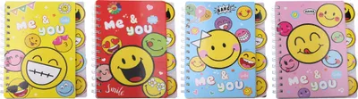 Obrázek produktu pro Notes spirála linkovaný 19x14,8 cm, 60 stran Smajlík