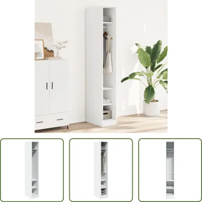 Produktbild von The Living Store Kleiderschrank Weiß 30x50x200 cm Holzwerkstoff