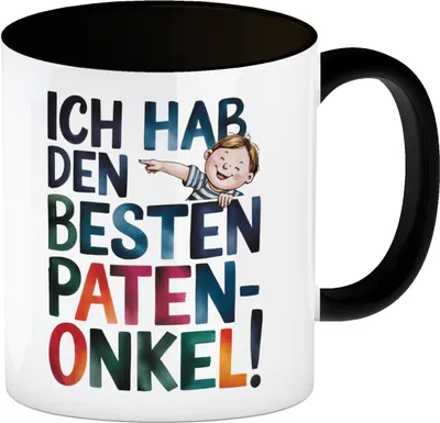 Produktbild von Bester Patenonke Kaffeebecher in schwarz