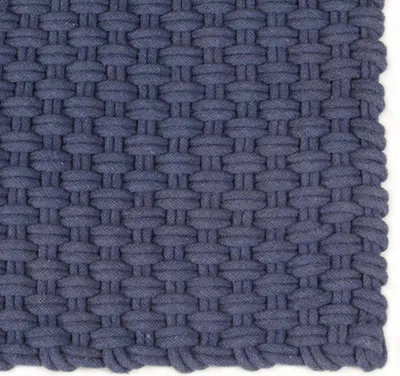 Produktbild von vidaXL Teppich Rechteckig Marineblau 160x230 cm Baumwolle