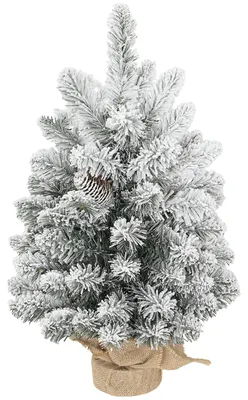 Productafbeelding van HOMCOM Mini kunstkerstboom, 60 cm, kunststof dennenboom met sneeuw