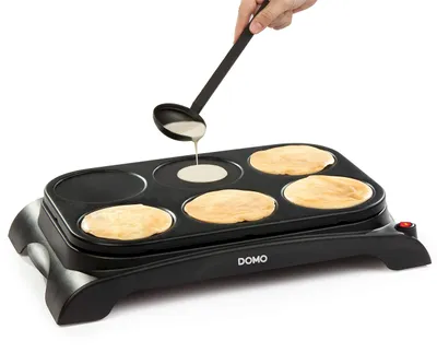 Produktbild von Domo DO8709P, 6 Crepe(s), Schwarz, 1000 W, 510 mm, 120 mm, 350 mm