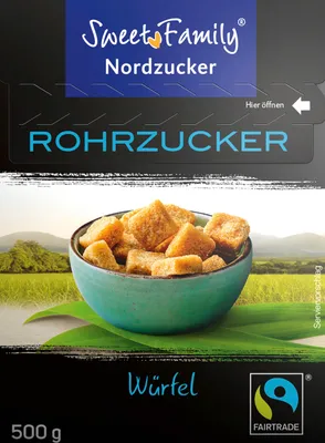 Produktbild von Fairtrade Rohrzucker Würfel braun