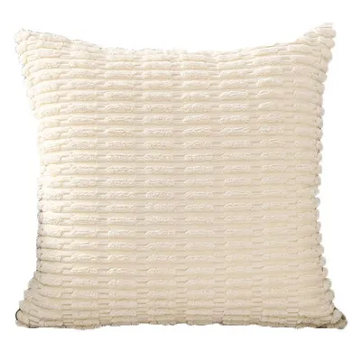 Imagen del producto de Funda para cojín decorativo, juego de 4 unidades, para sofá o decoración del hogar, color beige, 45x45 cm (una funda para cojín, sin relleno)