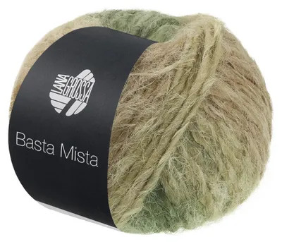 Produktbild von Lana Grossa - Basta Mista 0120 jade graugrün resedagrün camel taupe