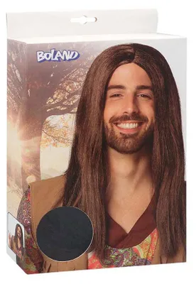Image de Perruque hippie brune pour adultes