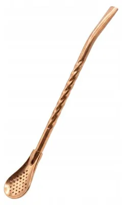 Obrázek produktu pro Bombilla Rosario pro yerba mate, 19 cm - měděná