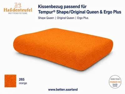 Produktbild von Kissenbezug passend für TEMPUR Shape/Original Queen & Ergo Plus – 20 Farben, KI-generiertes Bild