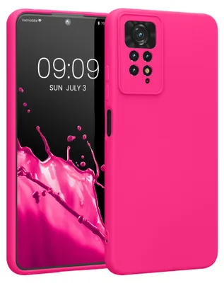 Produktbild von kwmobile Slim Case kompatibel mit Xiaomi Redmi Note 11 Pro / Note 11 Pro (5G) / Note 12 Pro (4G) Hülle - Handyhülle aus Silikon in Neon Pink