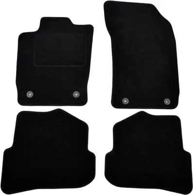 Image de Tapis De Sol Noir Velours Pour Audi A1 2011-2018 4pcs, Ajustement précis, Base Antidérapante, Renforcée dans la Zone de la Pédale