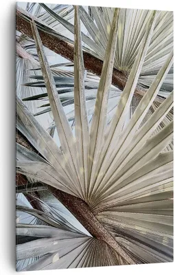 Produktbild von Bild auf Leinwand - Leinwandbild - Einteilig - Blatt Palme Natur - 80x120cm - Wand Bild - Wanddeko - Wandbilder - Leinwanddruck - Wanddekoration - Leinwand bilder - Wandbild - PA80x120-5056