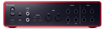 Produktbild von Focusrite Scarlett 16i16, Desktop, Rot, Schwarz, USB Typ-C, 16 dBu, 3 Ohm, 24-bit/192kHz