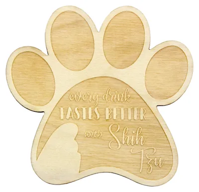 Productafbeelding van Shih Tzu onderzetter voor een houten beker Art-Dog